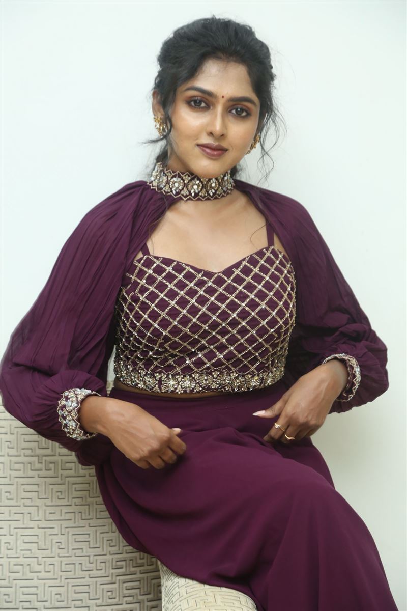 Telugu Actress Charishma Shreekar in Maroon Dress